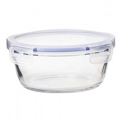 Pote Hermético 1 Litro Redondo De Vidro Borossilicato